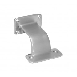 Supporto corrimano base quadra cromato satinato