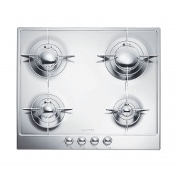 Piano cott. 4 fuochi g/inox 60 cm inox lucido