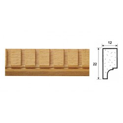 Cornice in legno art. 600f 22x16 mm pino (2,44 mt)