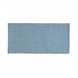 Tappeto cotone serie grata 60 x 120 cm azzurro