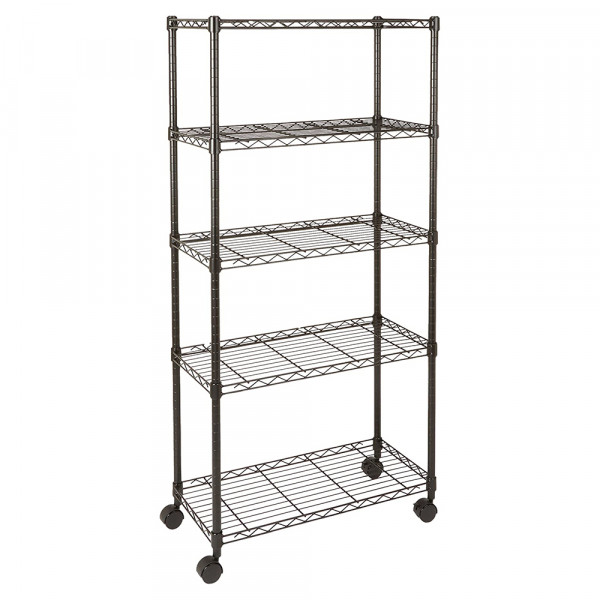 Organizer Documenti Cassettiera Plastica SUNDIS Tag Tower - 5 Cassetti A4 Trasparenti, 61 Cm, Con Ruote Cassettiera A4 Riciclabile