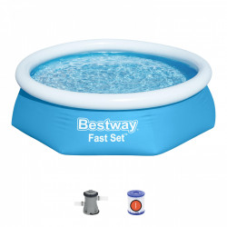 Set piscina gonfiabile Bestway 57450 Fast Set forma...